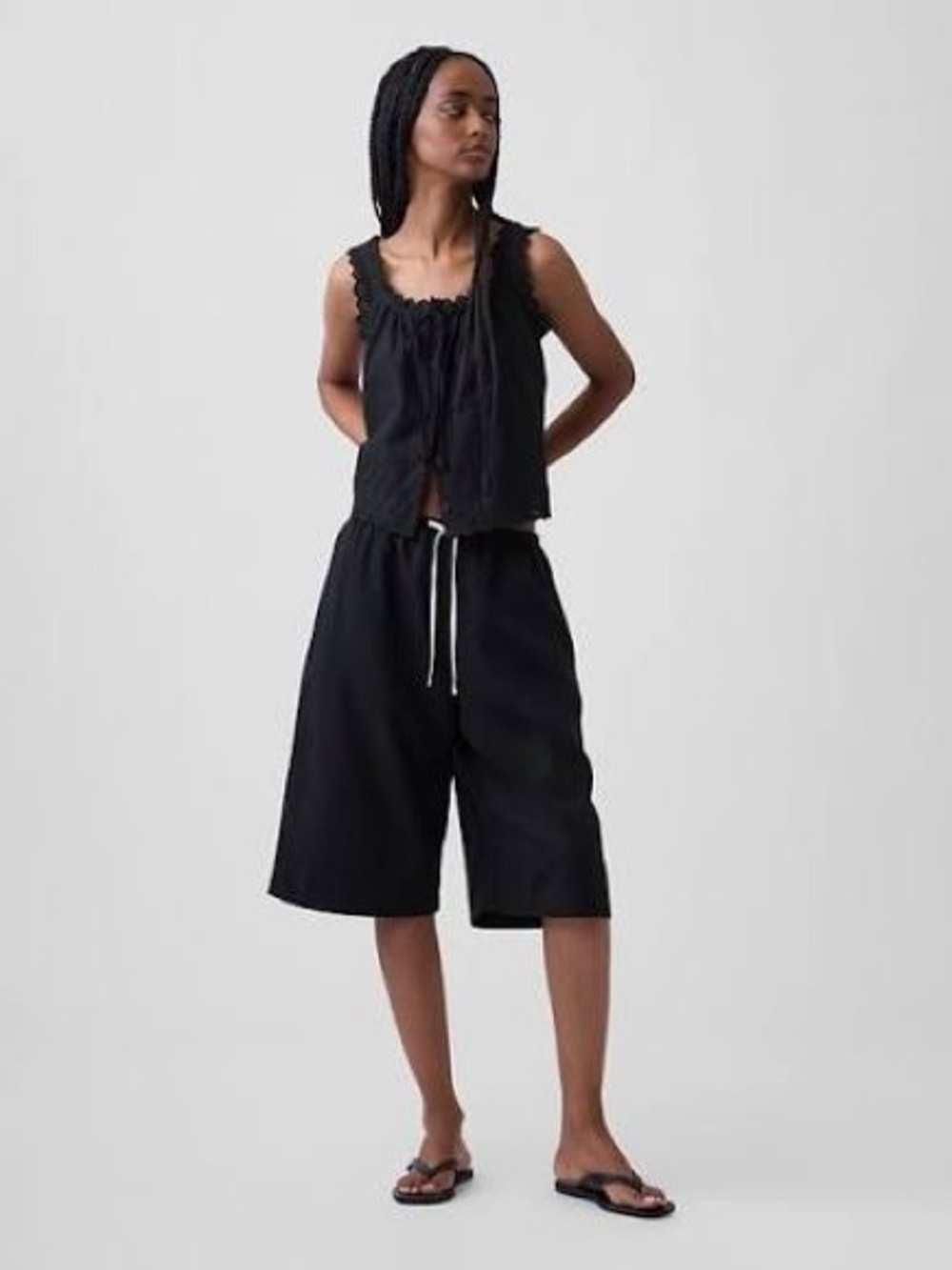 GAP Linen-Blend Relaxed Easy Culottes